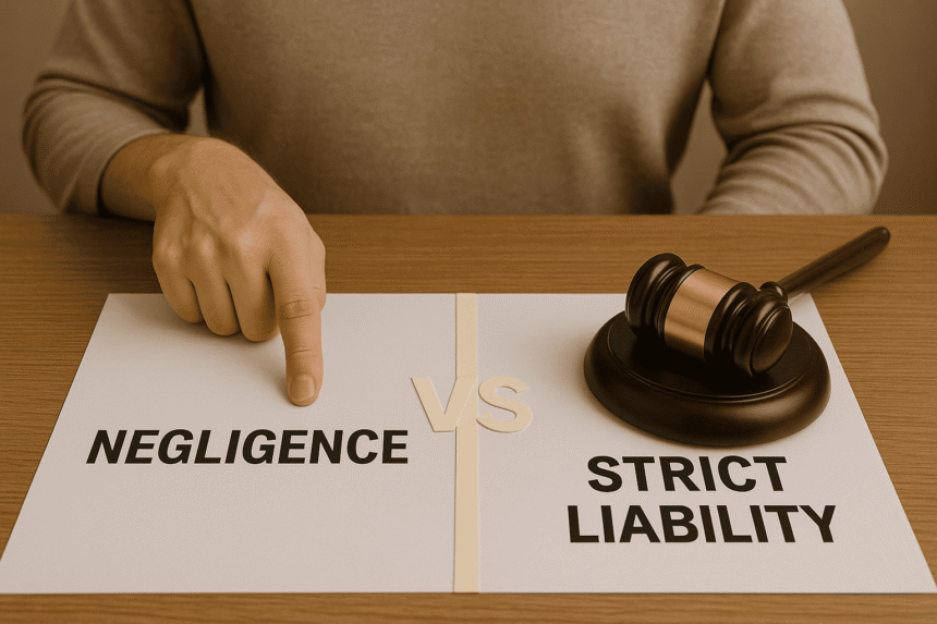 Strict Liability, Negligence, Strict Liability vs. Negligence