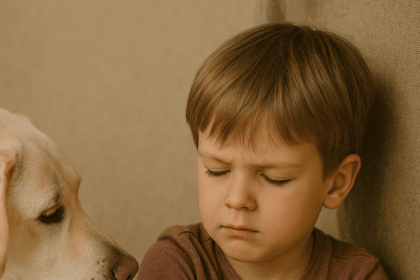 child is bitten by a dog